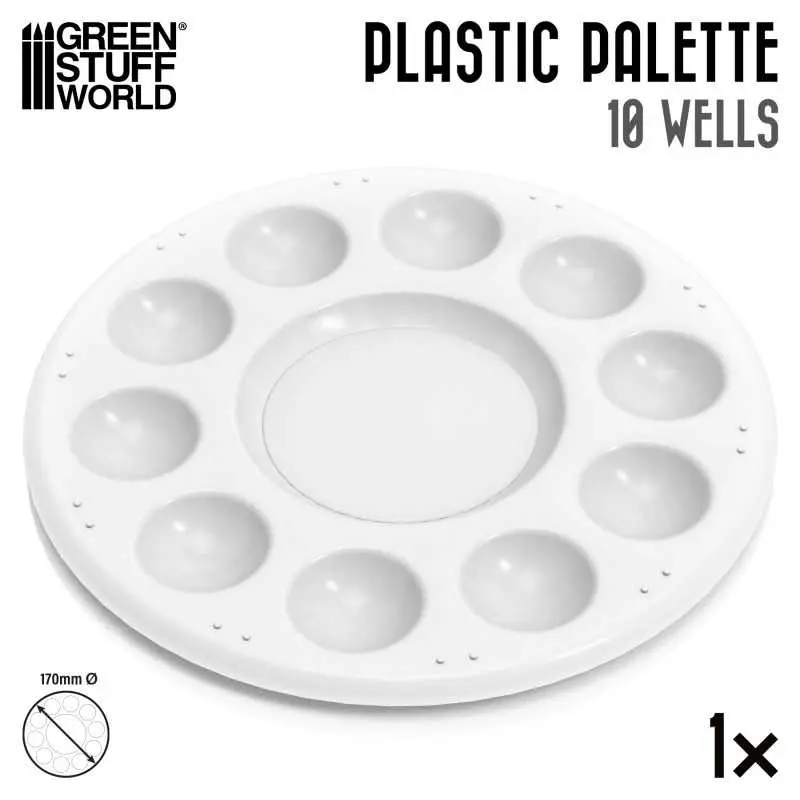 Paleta de Plastico Mezclas Redonda
