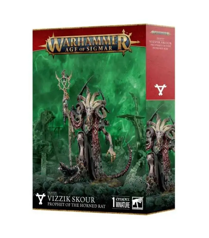 SKAVEN: VIZZIK SKOUR PROPHET HORNED RAT