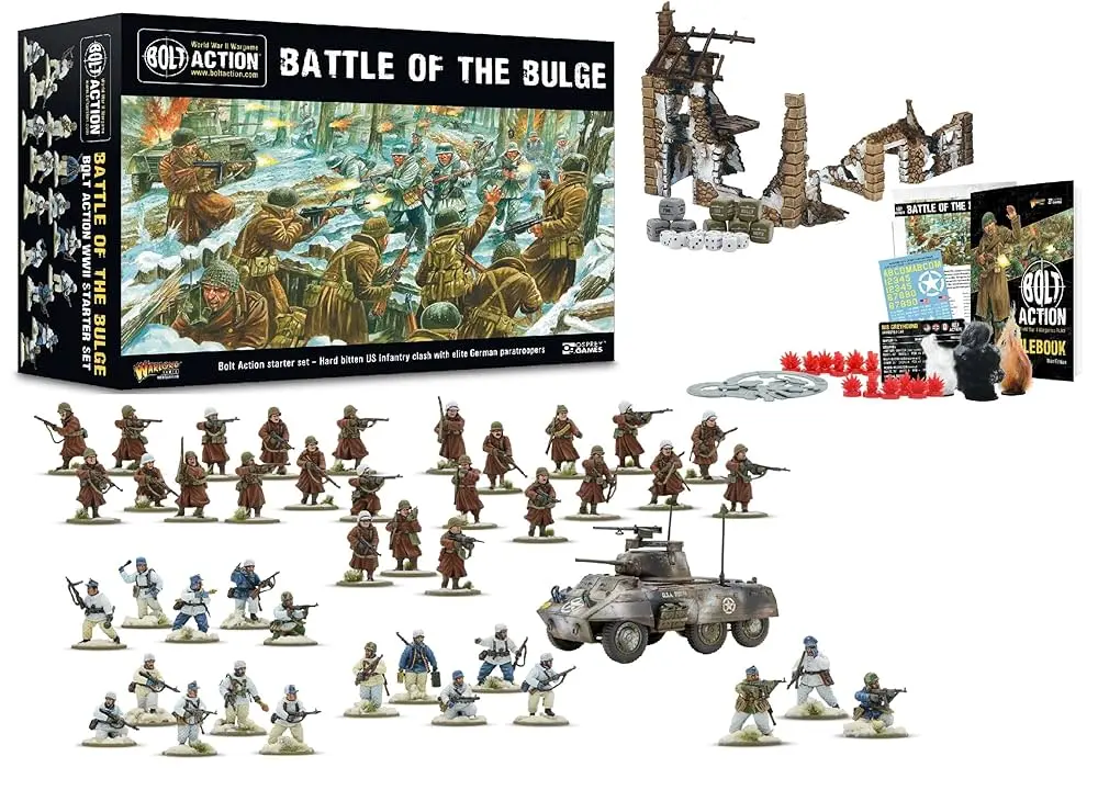 Warlord Games Battle of the Bulge - Bolt Action Third Edition Starter Set a 28mm World War 2 Strategy Battle Game for 2 or More Players Using Miniatur