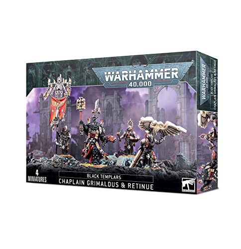 [55-44] BLACK TEMPLARS: GRIMALDUS & RETINUE