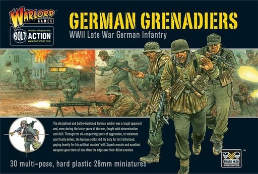 [WGB-WM-09] Bolt Action World War II Late War German Grenadiers - 28mm Miniatures X 30