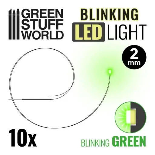Luces LED INTERMITENTES - VERDE - 2mm
