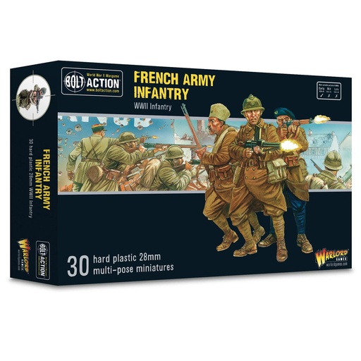WARLORD GAMES French Army Infantry - 28mm Scale Plastic Miniatures for Bolt Action Highly Detailed World War 2 Miniatures for Table-top Wargaming