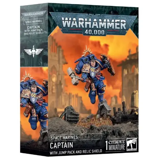 [48-102] SPACE MARINE CAPTAIN WITH JUMP PACK AND RELIC SHIELD